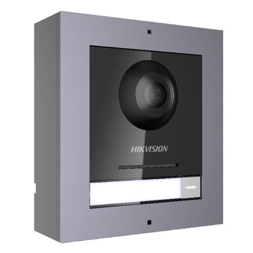 Hikvision Estación de puerta modular Superficie Videoportero IP Cámara 2MP Botón IP65 2 relés Entrada alarma 4CH · Ref. DS-KD8003-IME1(B)/Surface