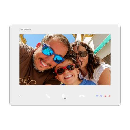 Hikvision Estación interior Monitor para Videoportero 2 hilos HD Wifi Pantalla táctil 7" Blanco · Ref. DS-KH7300EY-WTE2/White