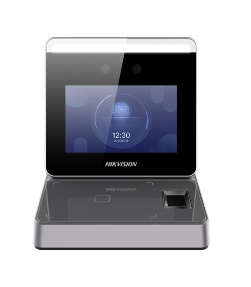 Hikvision Estación registro facial y tarjetas Pantalla táctil 3,97" Doble lente gran angular 2MP · Ref. DS-K1F600U-D6E-F