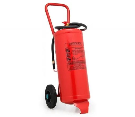 Extintor con ruedas De Polvo Químico ABC 25KG · Ref. VU-25-PP-ABC