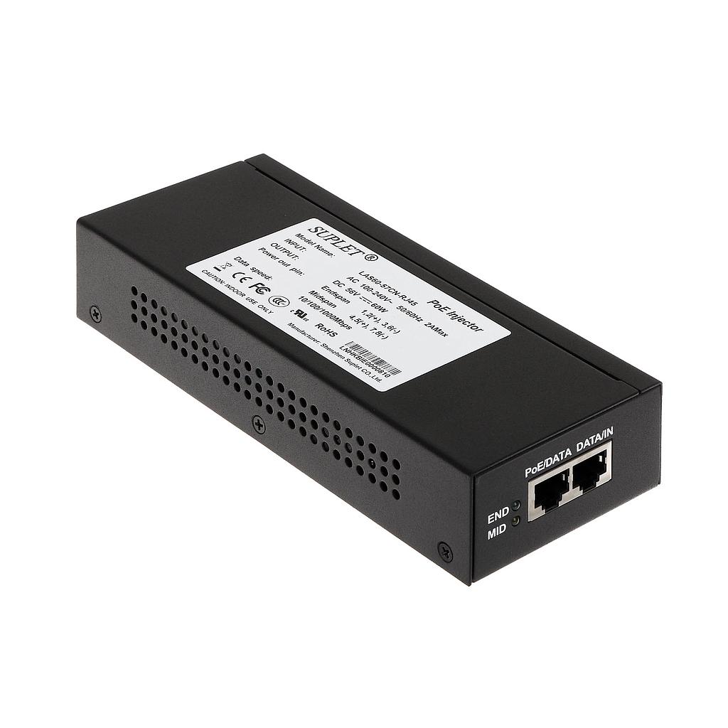 POE,LAS60-57CN-RJ45,60W - Fuente alimentación Inyector PoE Midspan 60W