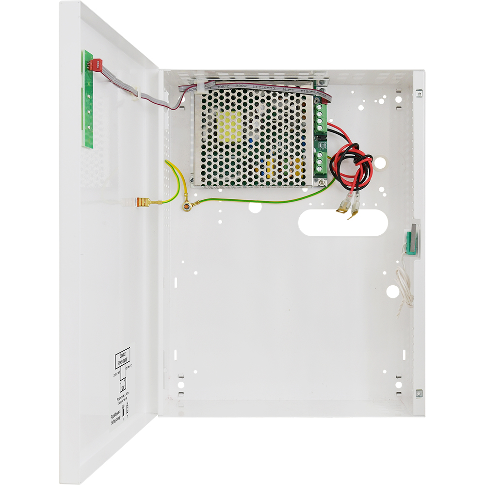 Fuente de alimentación 12V - 5A con caja y espacio para batería respaldo 7Ah (no incluida) · Ref. BSC02979