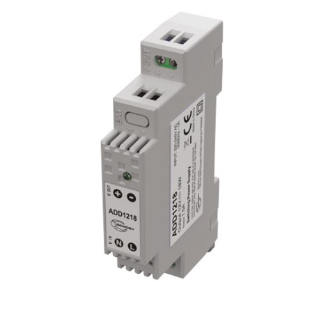 ADD1218 - Fuente de alimentación conmutada modular para instalar en carril DIN y solo para 1 módulo