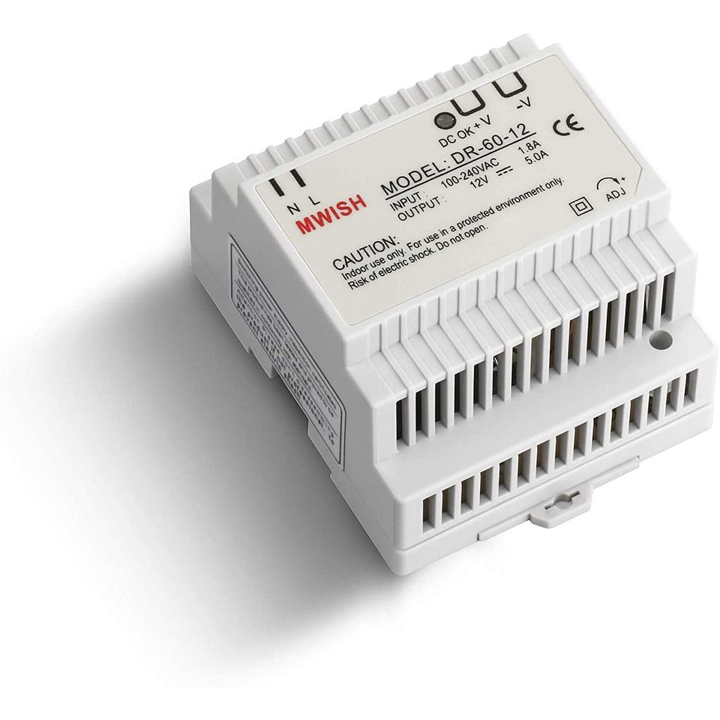 DC12V5A-DIN - Fuente de alimentación conmutada para carril DIN 12V 5A