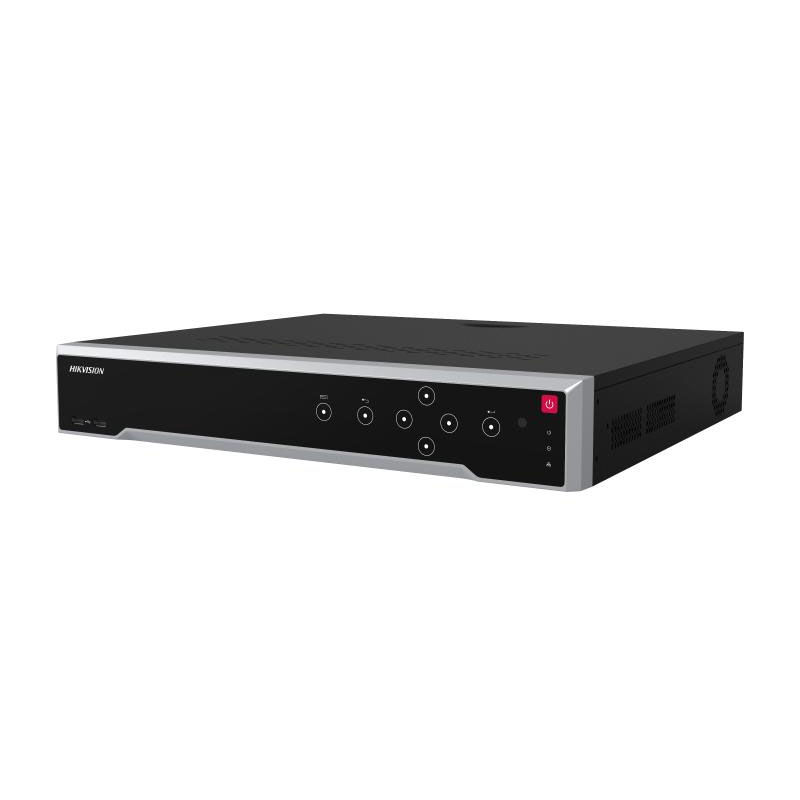 Hikvision Grabador IP NVR 8K 32CH 1.5U 24CH PoE Audio Alarma 16/9 4xHDD 1eSATA · Ref. DS-7732NI-M4/24P