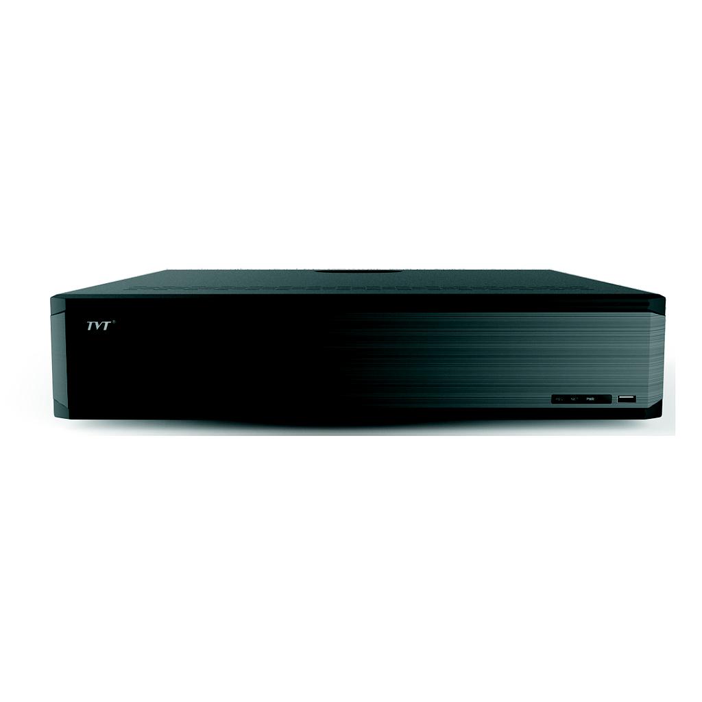 TVT Grabador NVR IP 32CH 12MP 8xHDD E/S Audio Alarma 160Mbps Face Detection Matrículas · Ref. TD-3332H8-B2