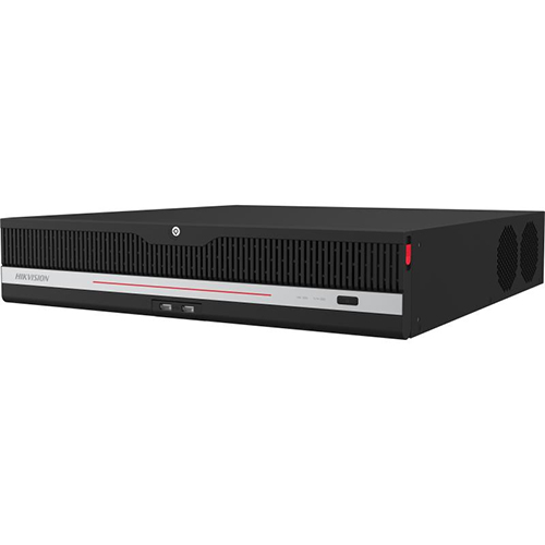 Hikvision Grabador NVR IP 64CH 2U 8K DeepinMind 8HDD E/S Audio Alarma 16/9 Funciones Inteligentes Facial Perímetro Video Structure ANPR