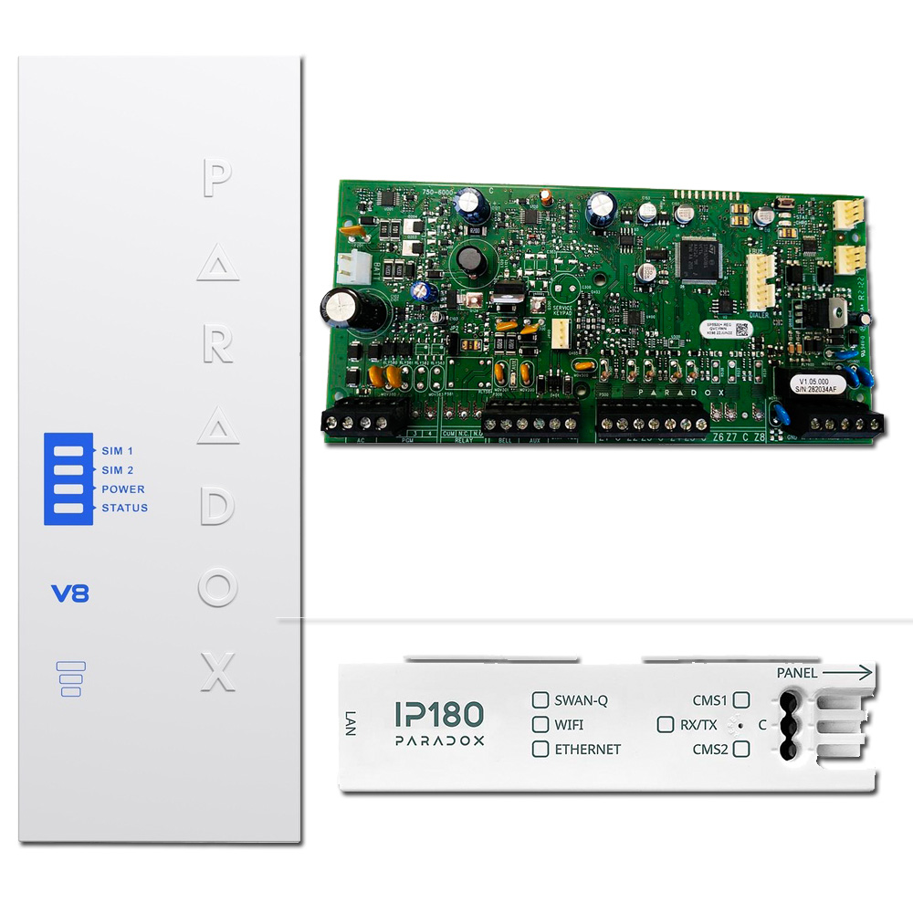 Paradox Kit adaptación a MQTT Paradox SP5500+ , Módulo IP180 , Módulo PCS265V8 · Ref. KIT-MQTT-SP5500+