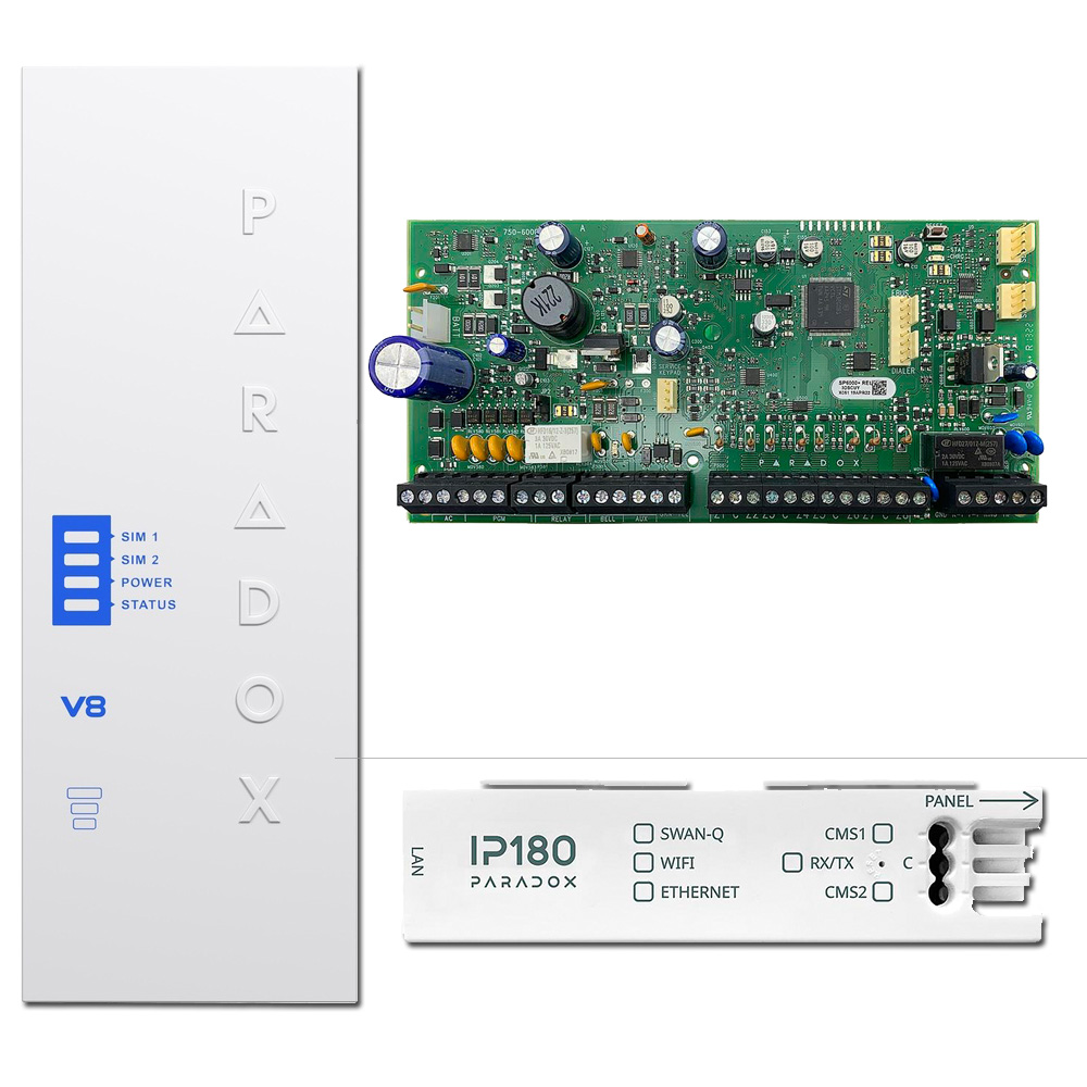 Paradox Kit adaptación a MQTT Paradox SP6000+ , Módulo IP180 , Módulo PCS265V8 · Ref. KIT-MQTT-SP6000+