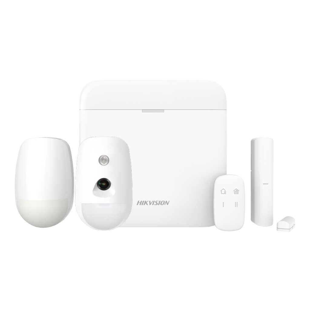 Hikvision Kit AXPRO 868MHz 96 zonas Hikvision Panel + PIRCAM + PIR + Mando + Contacto · Ref. Kit_AXPRO_96
