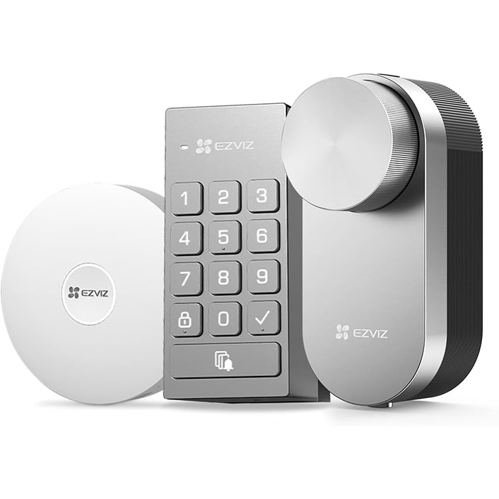 EZVIZ KIT Cerradura Inteligente DL01 +Teclado + Bridge A3 · Ref. CS-DL01/DL01CP/A3-BK(KIT)