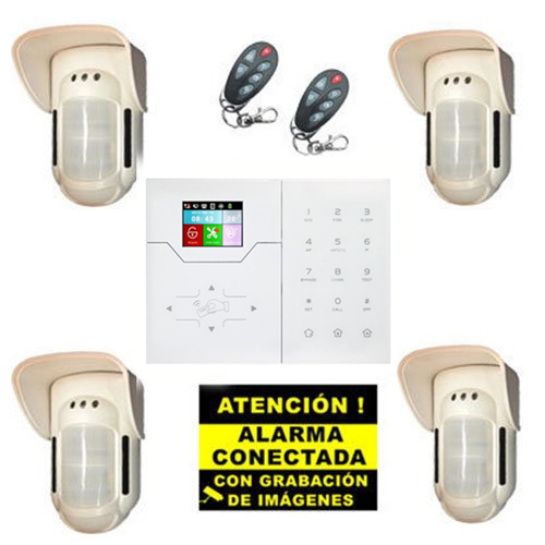 Kit de Alarma Bysecur IP / GSM. Central + 4 Volumétricos de exterior + 2 Mandos · Ref. BSC02297