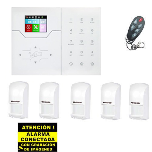 Kit de Alarma Bysecur IP / GSM. Central + 5 PIR + Mando · Ref. BSC02295