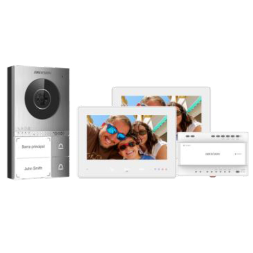 Hikvision Kit videoportero HD 2 hilos 2 Monitores · Ref. DS-KIS705EY/2Monitors