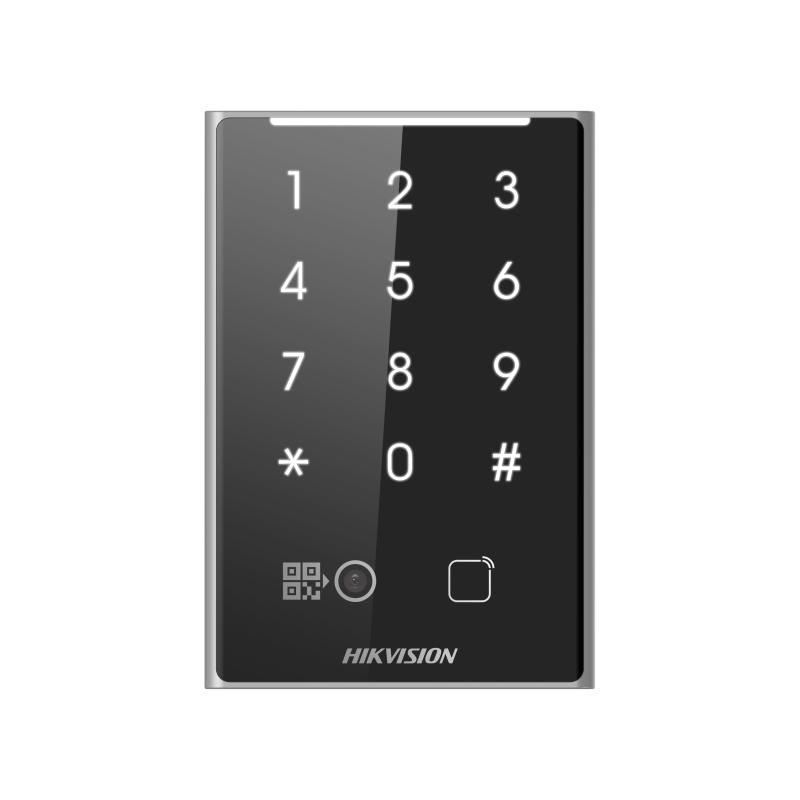 Hikvision Lector de Tarjetas - Códigos QR - Teclado Contraseña Comunicación RS485 Wiegand · Ref. DS-K1109DKB-QR