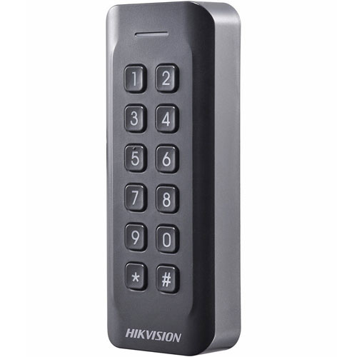 Hikvision Lector de tarjetas Mifare con teclado · Ref. DS-K1802MK