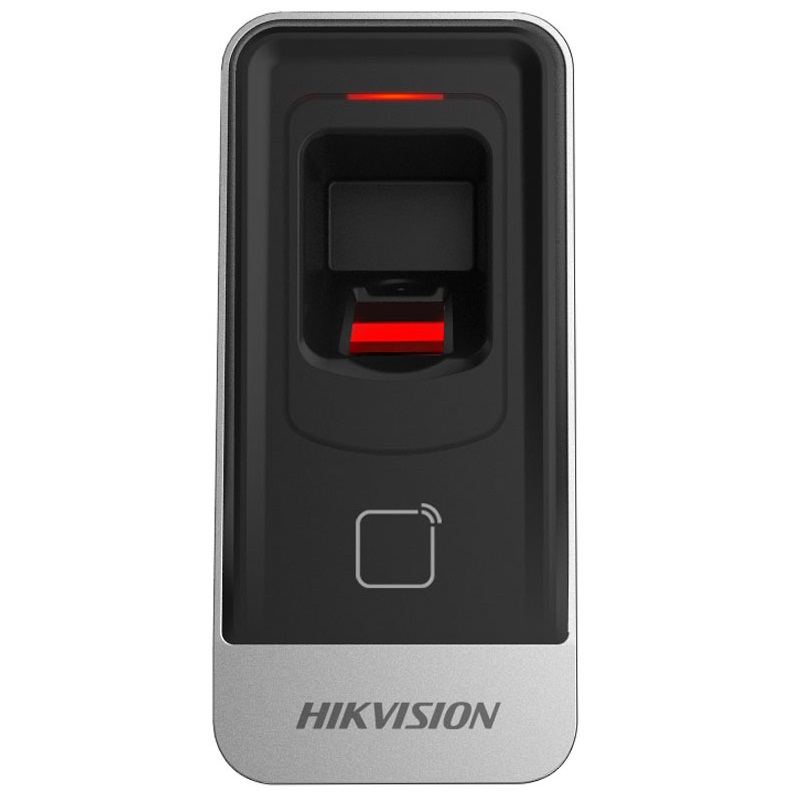 Hikvision Lector Huellas Dactilares Tarjeta Mifare M1 Montaje Superficie Zumbador Tamper · Ref. DS-K1201AMF