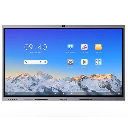 [HIK-DISPLAY-234] DS-D5C86RB/B(EDLA) - Pantalla interactiva UHD 4K 86" 3840×2160 Certificado EDLA. RAM 8GB, 128GB. Cámara. Micro Altavoces 2x20W + 25W loudspeaker. Bluetooth