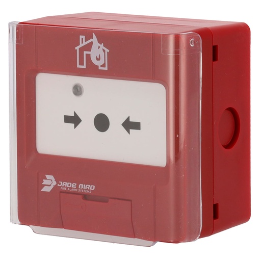 [JADEBIRD-59] JBE-2100C - Pulsador manual analógico Rearmable con base y tapa de protección incluída. Superficie