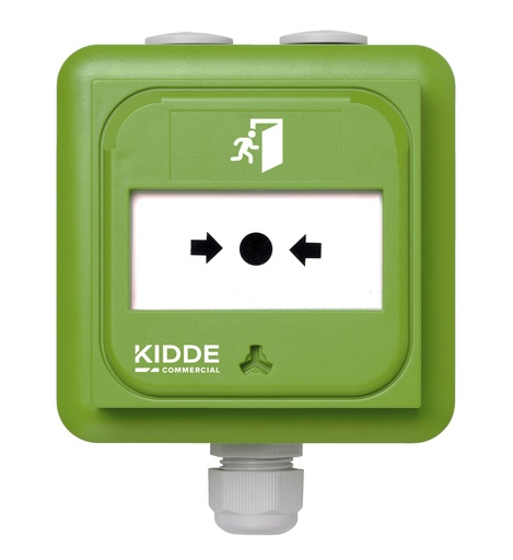 [KIDDE-588] NC-MC-IP-0-G - Pulsador manual inteligente convencional resistente a la intemperie - 0 Ω (Verde)