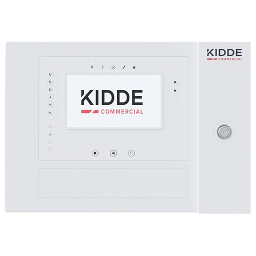 [KIDDE-499] 2X-AT-FR-S - Repetidor de panel de incendios direccionable con pantalla táctil 7", armario pequeño