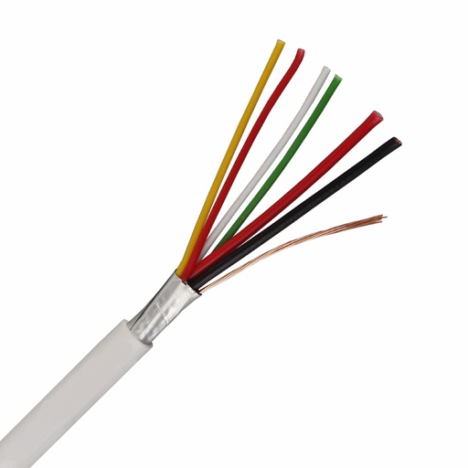 [BYSECUR-183] BSC21546 - Rollo 100m de cable flexible 6 hilos apantallado libre halógenos (6x0,22 AL/M HF)
