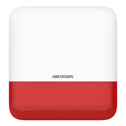 [HIK-ALARM-77] DS-PS1-E-WE (Red Indicator) - Sirena inalámbrica de exterior compatible 868 Mhz Hikvision AXPRO Indicador Rojo