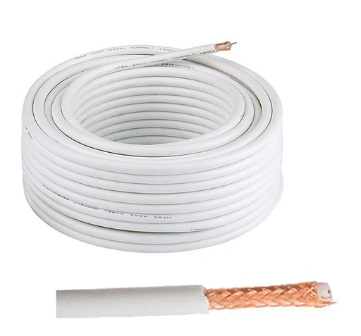 [BYSECUR-31] BSC00801 - Bobina de cable coaxial micro RG-59  de 100m para CCTV