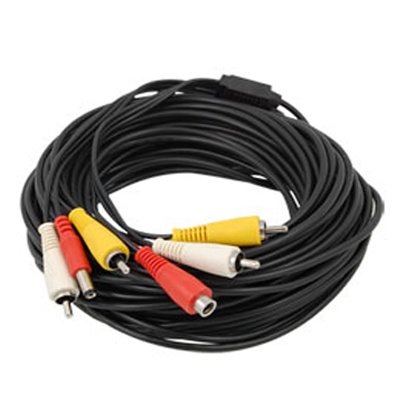 [BYSECUR-52] BSC00202 - Cable RCA para cámaras de CCTV audio, video y alimentación. 30 m