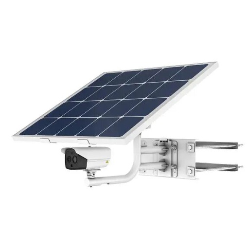 [HIK-THERMAL-62] DS-2TXS2628-3P/QA/GLT/CH36S80 - Kit Cámara térmica energía solar 256×192 Clasificación vehículos personas Panel fotovoltaico 80W, batería recargable 30Ah Alarma prevención de incendios IP67