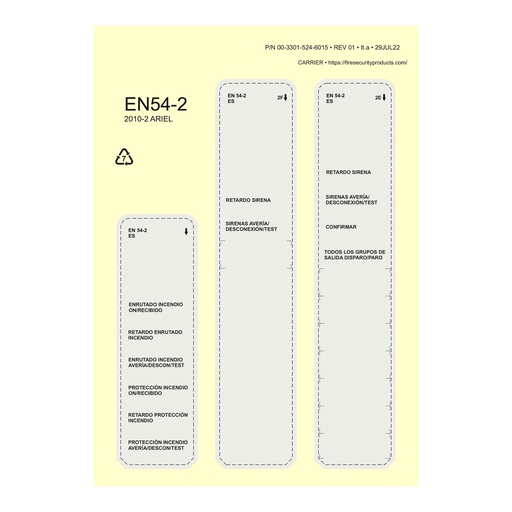 [KIDDE-735] 2010-2A-LK-21 - Kit de idiomas para central de incendios direccionable (portugués)