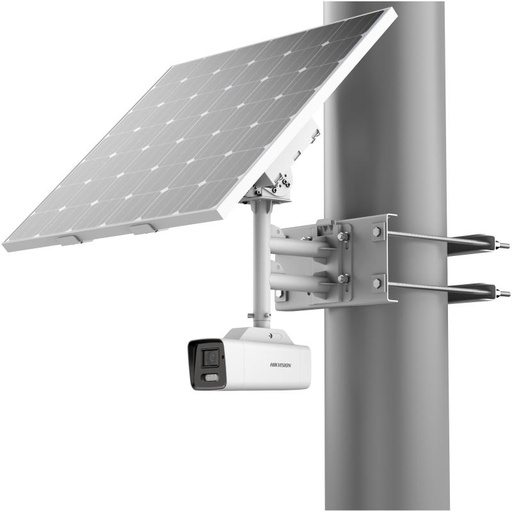 [HIK-SOL-621] DS-2XS6A87G1-LS/C36S80(2.8mm) - Kit IP 4G Alimentación Solar 4K Cámara 8MP 2.8mm ColorVu WDR130 IP67 White Light 30m E/S Audio y Alarma